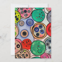 Tarjeta Festiva Arte de botón