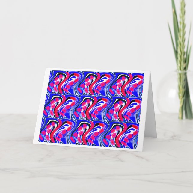 Tarjeta Festiva Arte de cristales (Anverso)