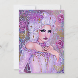 Tarjeta Festiva arte de fantasía rococó del día de San Valentín po