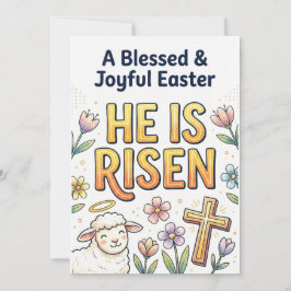 Tarjeta Festiva Arte de Felicitación de Pascua Cristiana