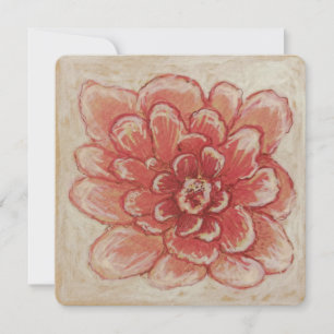 Tarjeta Festiva Arte de flor rosa suave