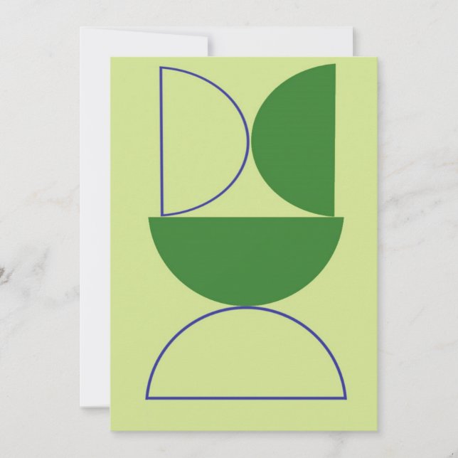 Tarjeta Festiva arte de formas abstractas (Anverso)