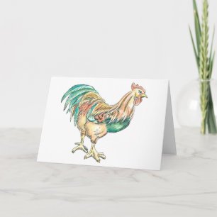 Tarjeta Festiva Arte de gallo