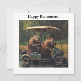 Tarjeta Festiva Arte de humor de jubilación de pantano de carrito