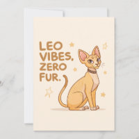 Arte de Ilustración de Gato Sphynx Leo Zodiaco Lin