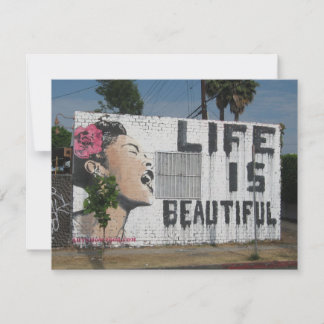 Tarjeta Festiva Arte de la calle de Billie Holiday