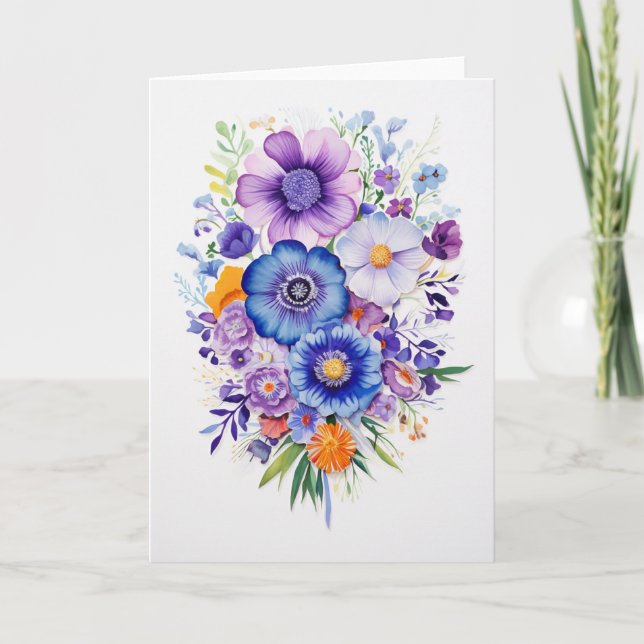 Tarjeta Festiva Arte de la flor de la primavera (Anverso)