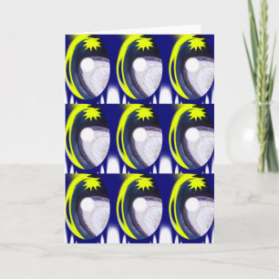 Tarjeta Festiva Arte de lunas y estrellas