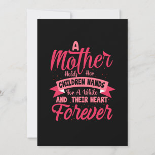 Tarjeta Festiva Arte de madre madre sostiene las manos de sus hijo
