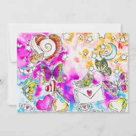 Tarjeta Festiva Arte de Mariposas