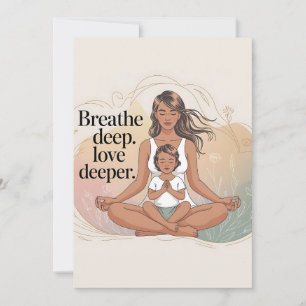 Tarjeta Festiva Arte de Meditación de Conciencia Plena de Madre e