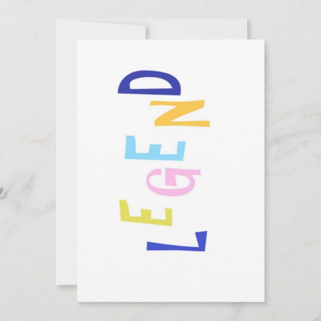 Tarjeta Festiva arte de palabras de leyenda (Anverso)