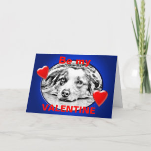 Tarjeta Festiva Arte de perro pastor australiano