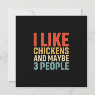 Tarjeta Festiva Arte de pollo Me gustan los pollos