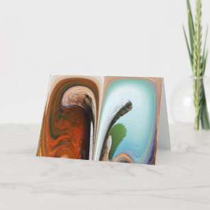 Tarjeta Festiva Arte de rocas y agua