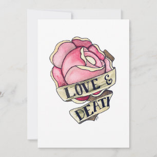 Tarjeta Festiva arte de rosa americana