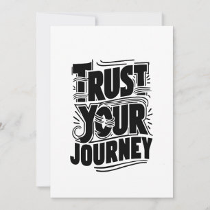 Tarjeta Festiva Arte de Tipografía Vertical Confía en tu Viaje