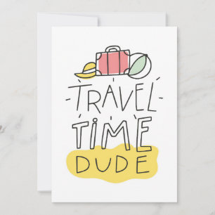 Tarjeta Festiva Arte de viaje tiempo de viaje tío