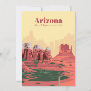 Tarjeta Festiva Arte de viaje Viajar a Arizona