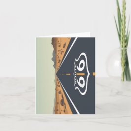 Tarjeta Festiva Arte de viaje vintage de la carretera del desierto