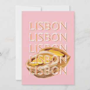 Tarjeta Festiva Arte de viajes de Lisboa, Pastel, Portugal