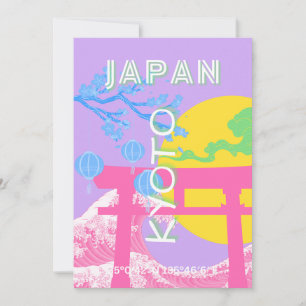 Tarjeta Festiva Arte de viajes en Japón