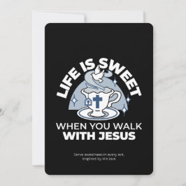 Tarjeta Festiva Arte de vida fiel - Equipo con cruz y paloma