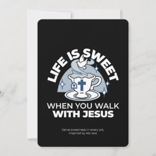 Tarjeta Festiva Arte de vida fiel - Equipo con cruz y paloma