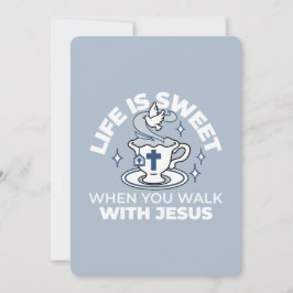 Tarjeta Festiva Arte de vida fiel - Equipo con cruz y paloma