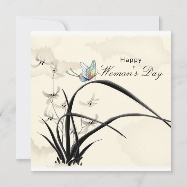 Tarjeta Festiva Arte del Día de la Mujer (Anverso)