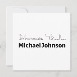 Tarjeta Festiva Arte del nombre Michael Johnson con jeroglíficos