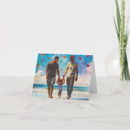 Tarjeta Festiva Arte digital de dos padres