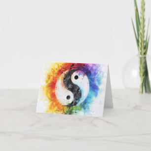 Tarjeta Festiva Arte digital Yin Yang