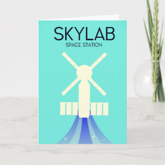 Tarjeta Festiva Arte Espacial de la Estación Espacial Skylab