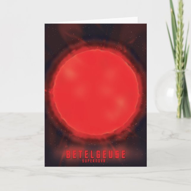 Tarjeta Festiva arte espacial de supernova de betelgeuse (Anverso)