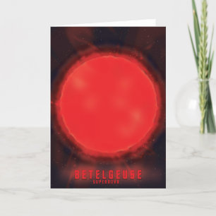 Tarjeta Festiva arte espacial de supernova de betelgeuse
