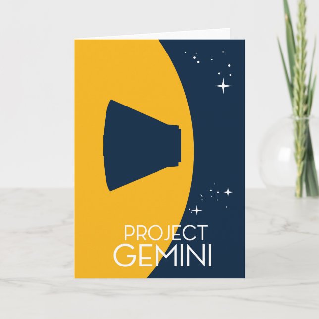 Tarjeta Festiva Arte espacial del Proyecto Gemini (Anverso)