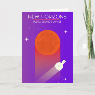 Tarjeta Festiva Arte espacial New Horizons Pluto Grand Flypast.