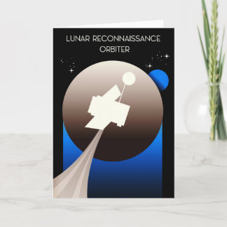 Tarjeta Festiva Arte espacial orbital de reconocimiento lunar