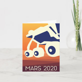 Tarjeta Festiva Arte espacial Rover Mars 2020