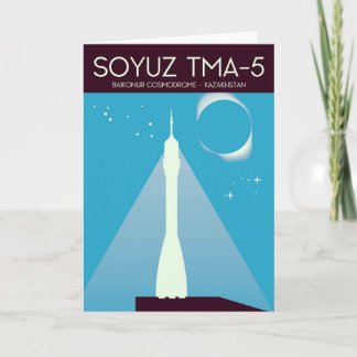Tarjeta Festiva Arte Espacial Soyuz TMA-5