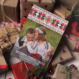 Tarjeta Festiva Arte Folclórico Tradicional Nórdico Foto de Navida