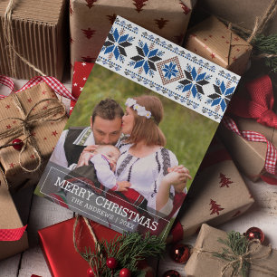 Tarjeta Festiva Arte Folclórico Tradicional Nórdico Foto de Navida