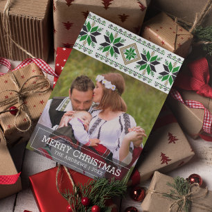 Tarjeta Festiva Arte Folclórico Tradicional Nórdico Foto de Navida