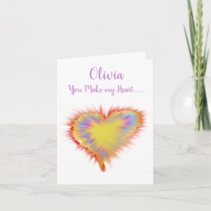 Tarjeta Festiva Arte funky y alucinante del Día de San Valentín Co