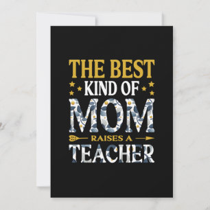Tarjeta Festiva Arte Materno El Mejor Tipo De Mamá Una Maestra