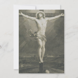 Tarjeta Festiva Arte Minimalista Crucifixión Monomática