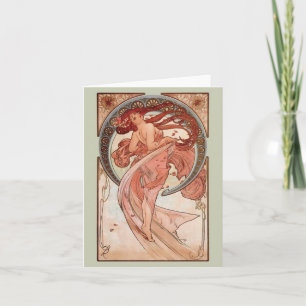 Tarjeta Festiva Arte Nouveau - danza