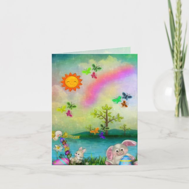 Tarjeta Festiva Arte popular del saludo DE ENCARGO de la rareza de (Anverso)