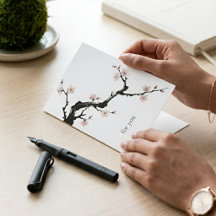 Arte Sumi-E Tinta | Flor de Cerezo | Día de la Mad